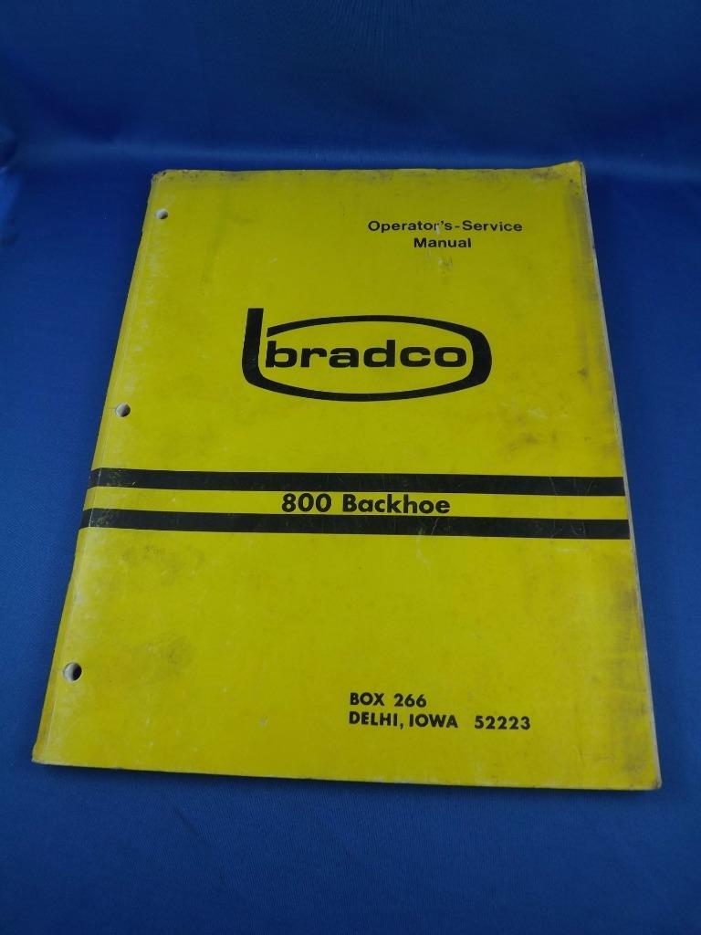BRADCO OPERATORS SERVICE MANUAL 800 BACKHOE 3 POINT HITCH