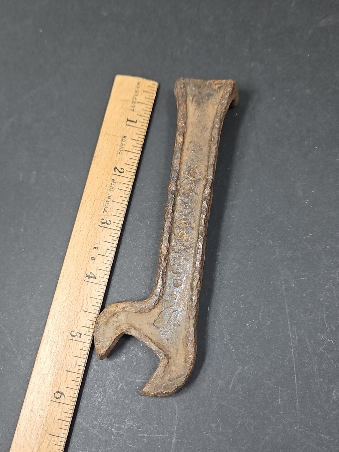 Vintage Pitman 7/8&Prime; Open End Wrench Farm Implement Plow Antique Tool 5-1/2&Prime;