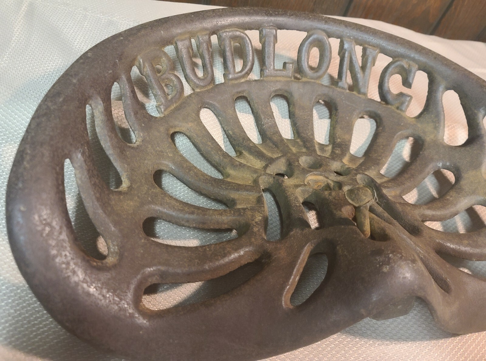 Antique Cast Iron Bud Long Tractor Plow Seat