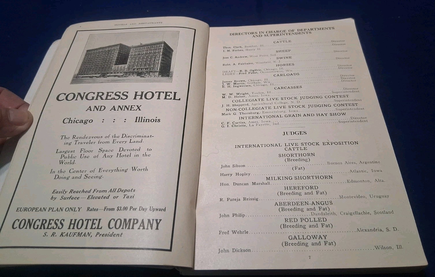 1920 International Livestock Exposition Catalog Book Chicago Union Stock Yards