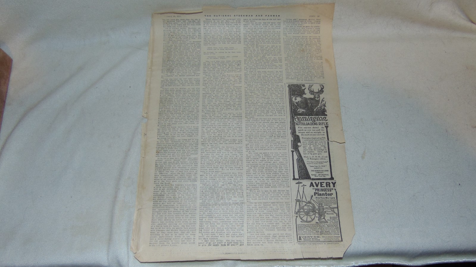 1911 REMINGTON AUTOLOADING RIFLE AND AVERY PLANTER AND OTHER ADVERTISING