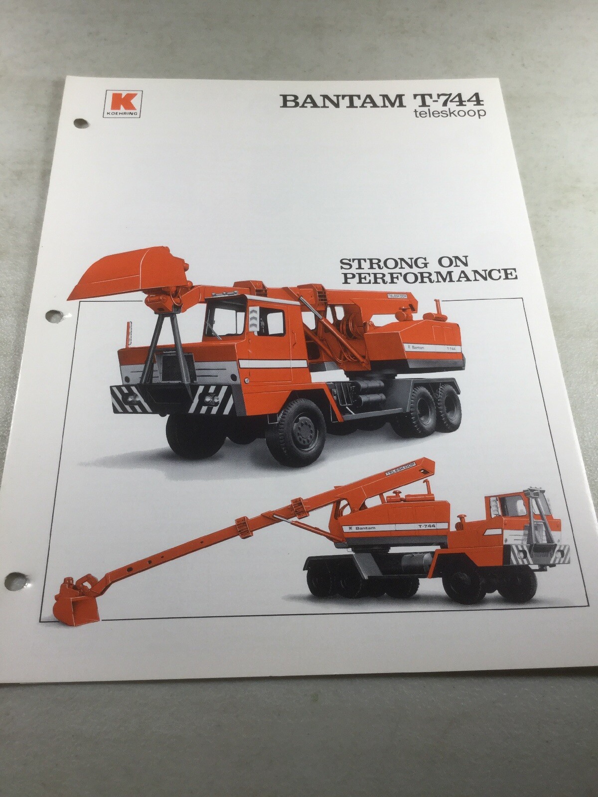 Bantam, Koehring T-744 Teleskoop Sales Brochure, Literature