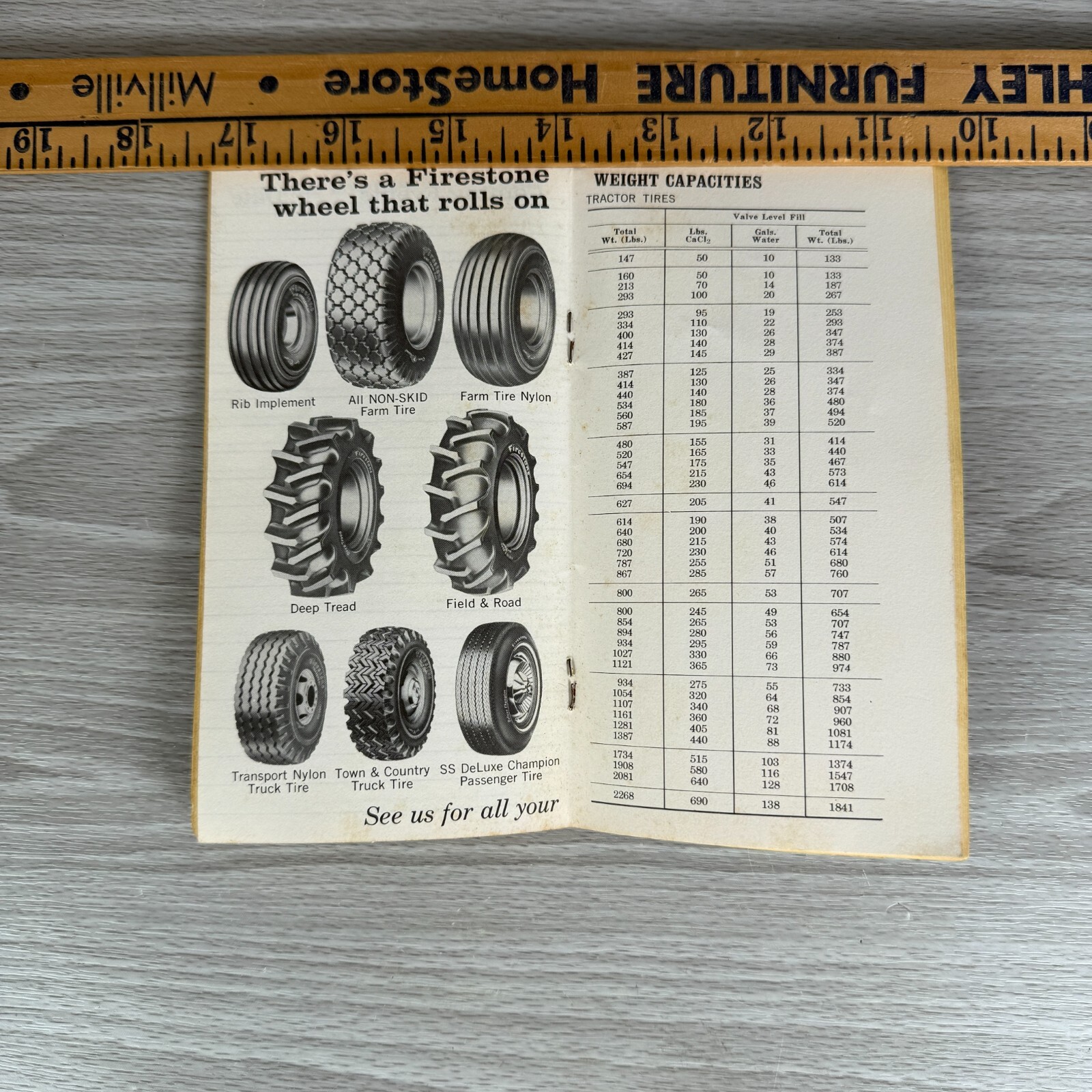 Vtg Notebook 1967 Firestone Farm Notebook Traction Tires Advertising Used