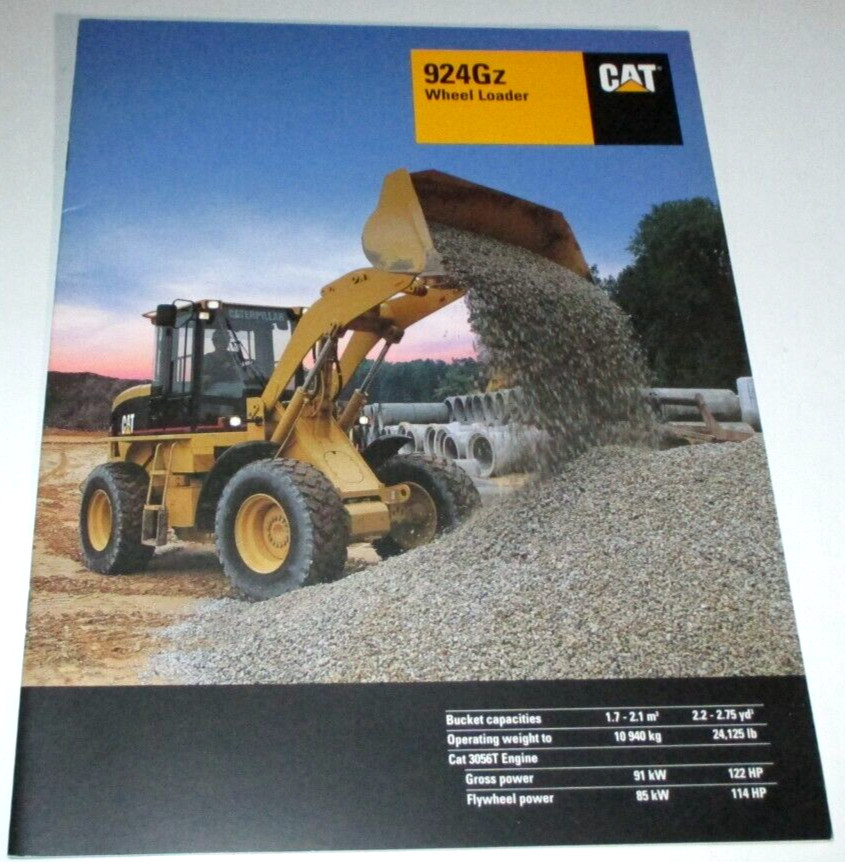 Caterpillar 924Gz Wheel Loader Sale Brochure Literature AEHQ0546 1999 ORIGINAL!