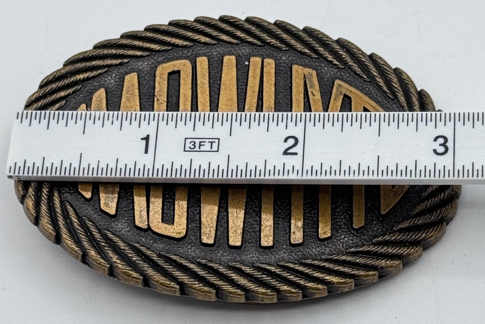 Vintage MACWHYTE Wire Rope Advertising Belt Buckle Bronze Brass Agriculture