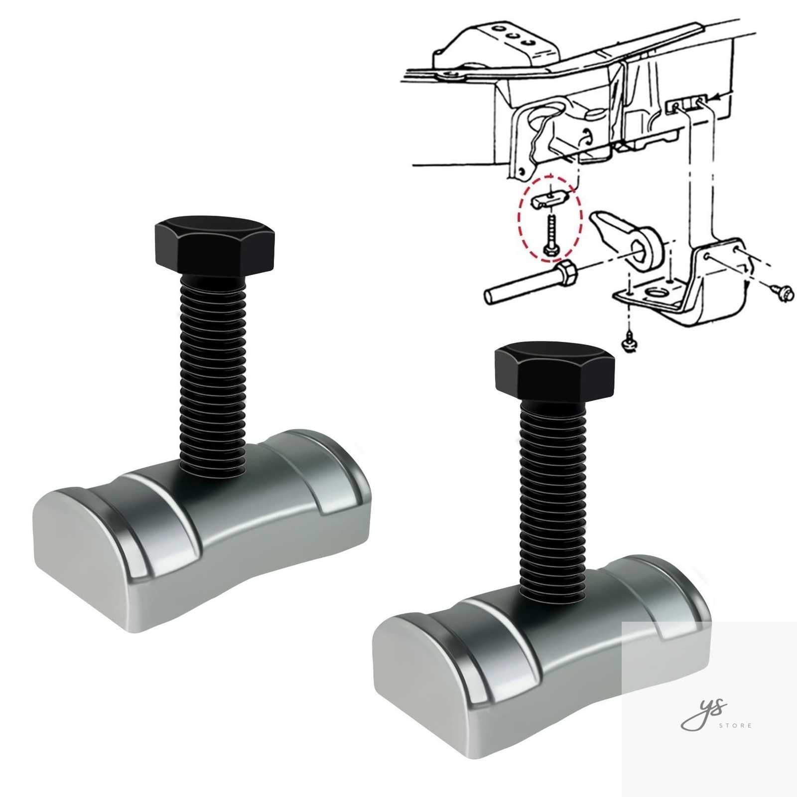 Torsion Bar Adjustment Bolt and Lock Nut Fit for Chevrolet Silverado Tahoe GMC