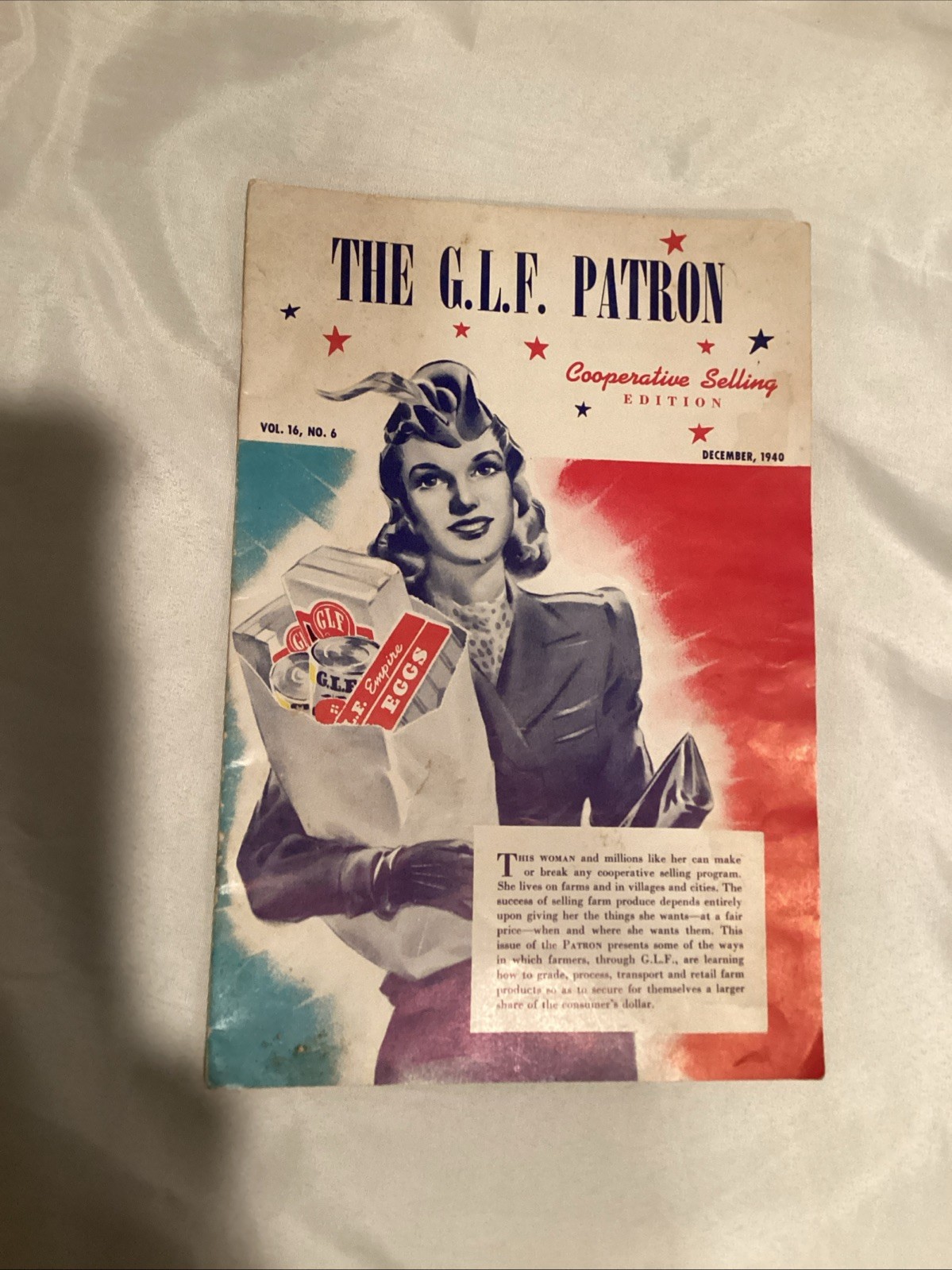 Vintage THE G.L.F. PATRON Cooperative Selling Edition Pamphlet Dec. 1940