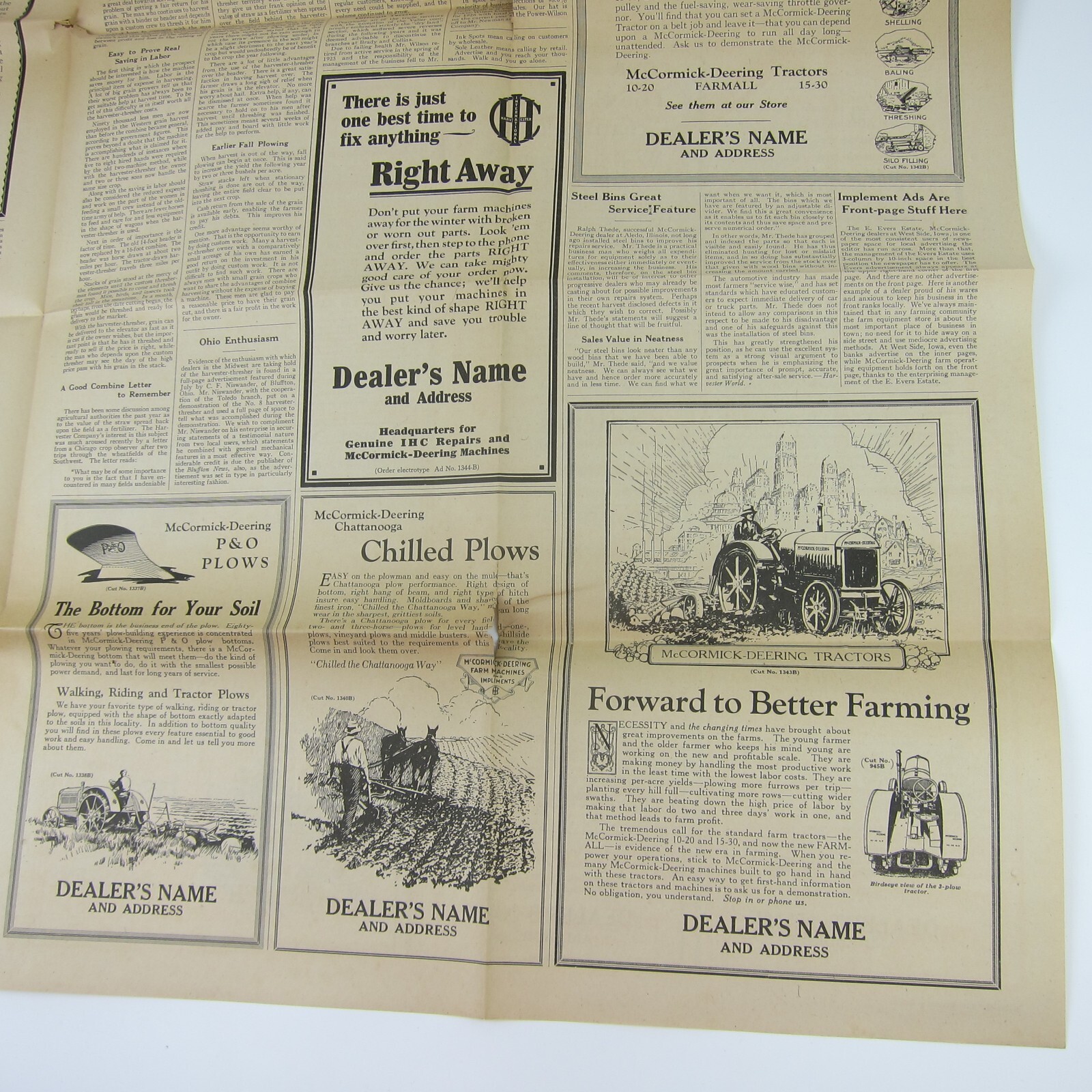 The Advertising Dealer McCormick-Deering Trade News 1927 Chicago IL Antique RARE