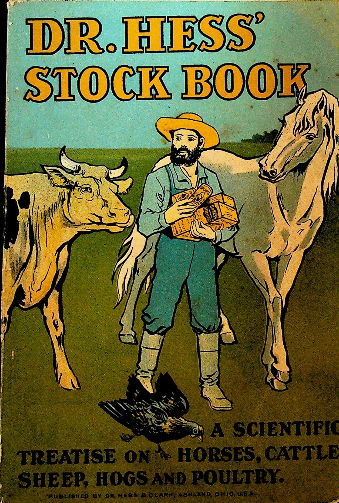 Dr Hess Stock Book Scientific Treatise on Horses Cattle Sheep Hogs Poultry 1901