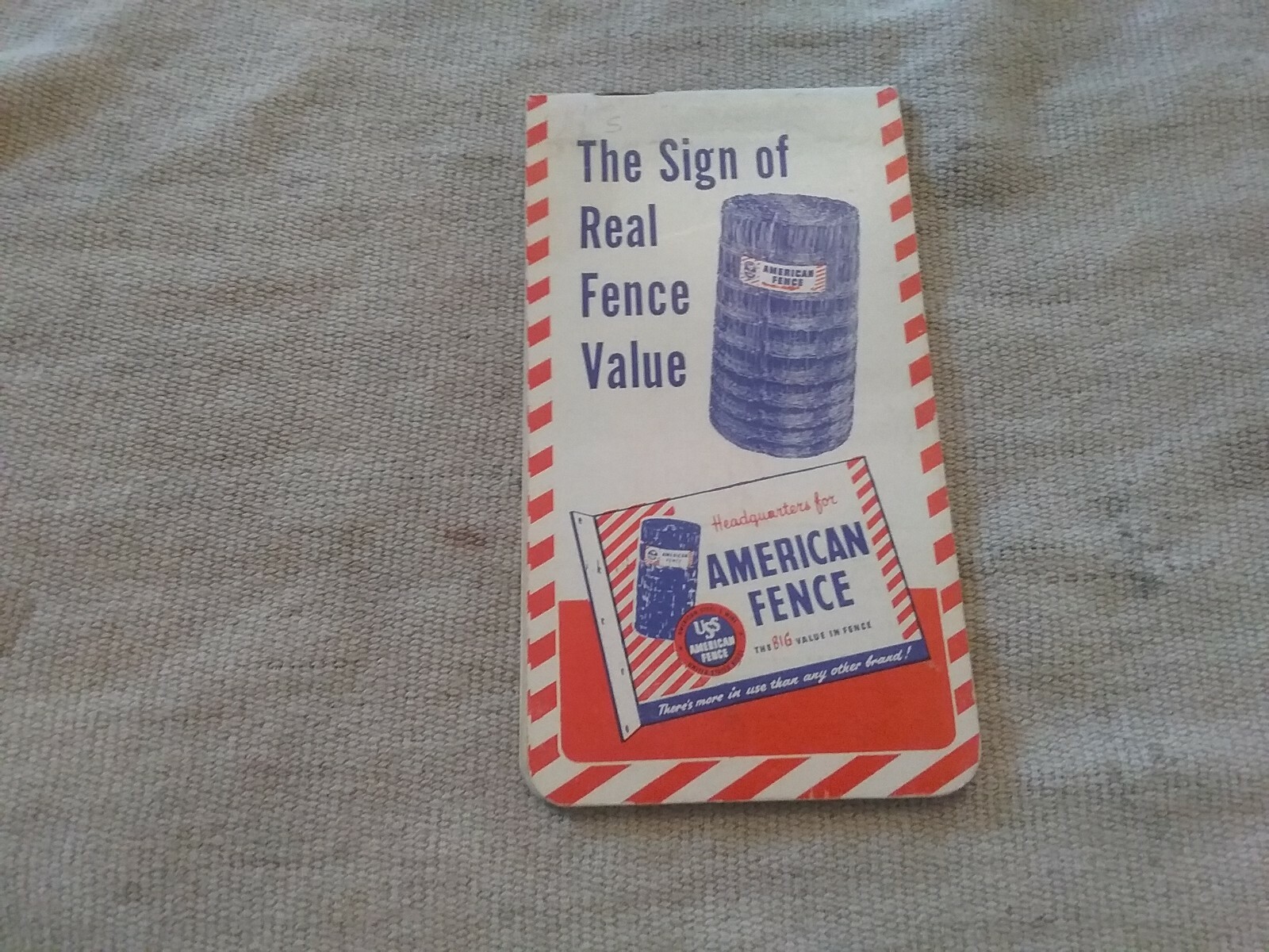 Mediapolis Iowa Memorandum Address Book American Fence