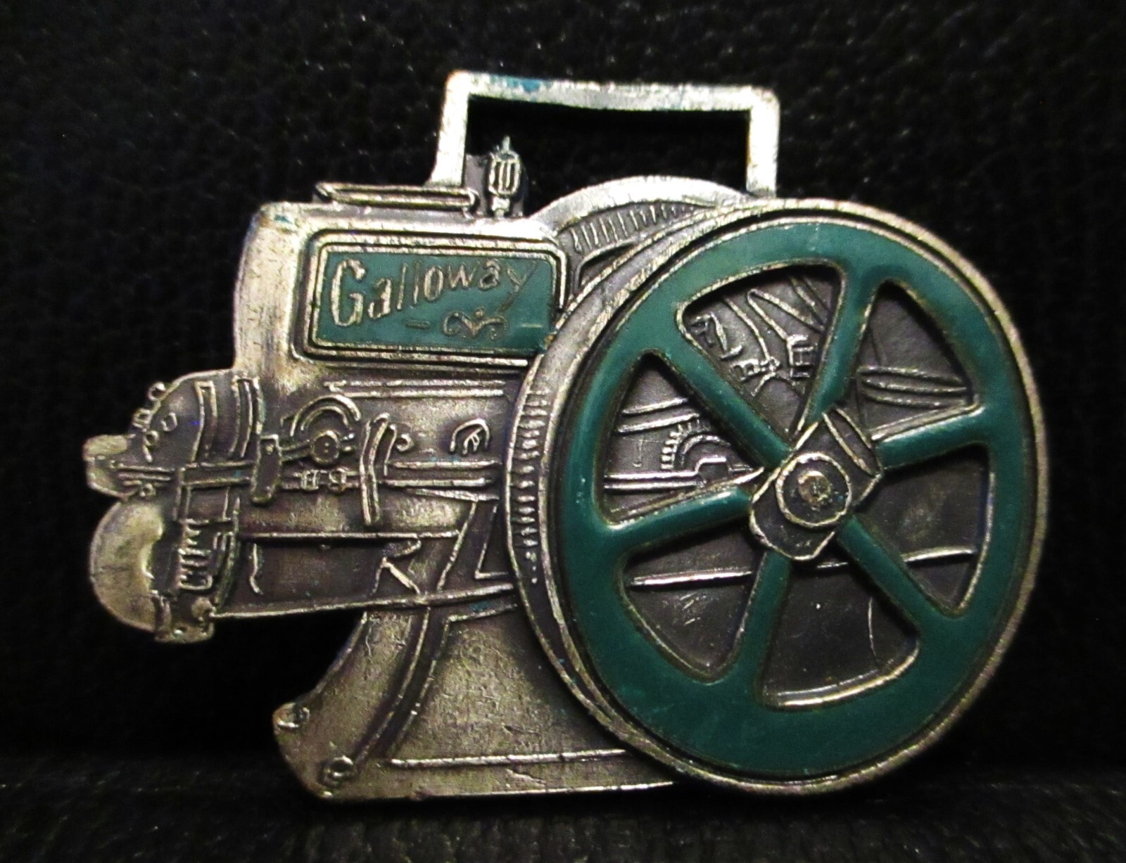 The Galloway Company Waterloo IA 5HP Hit & Miss Engine Pocket Watch Fob FOTM 14