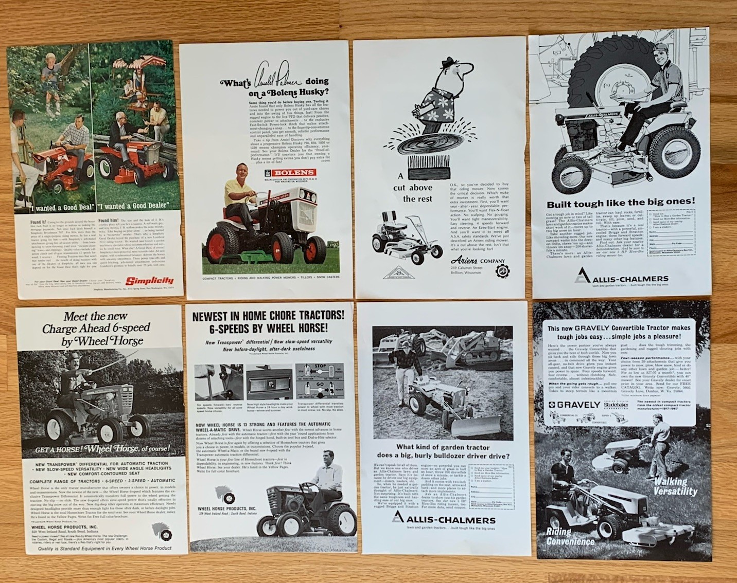 1967 National Geographic Tractor Mower Ads -8 Paper Pages 6.75×10”