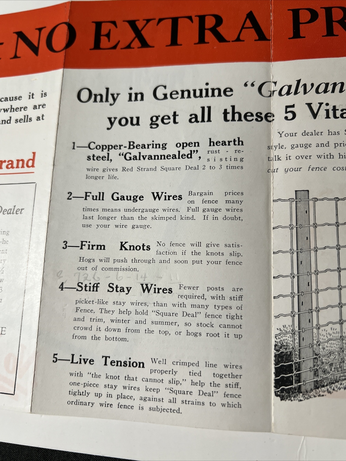 vintage 1920s WESTERN HARDWARE COMPANY WICHITA FALLS Texas Ad FENCING