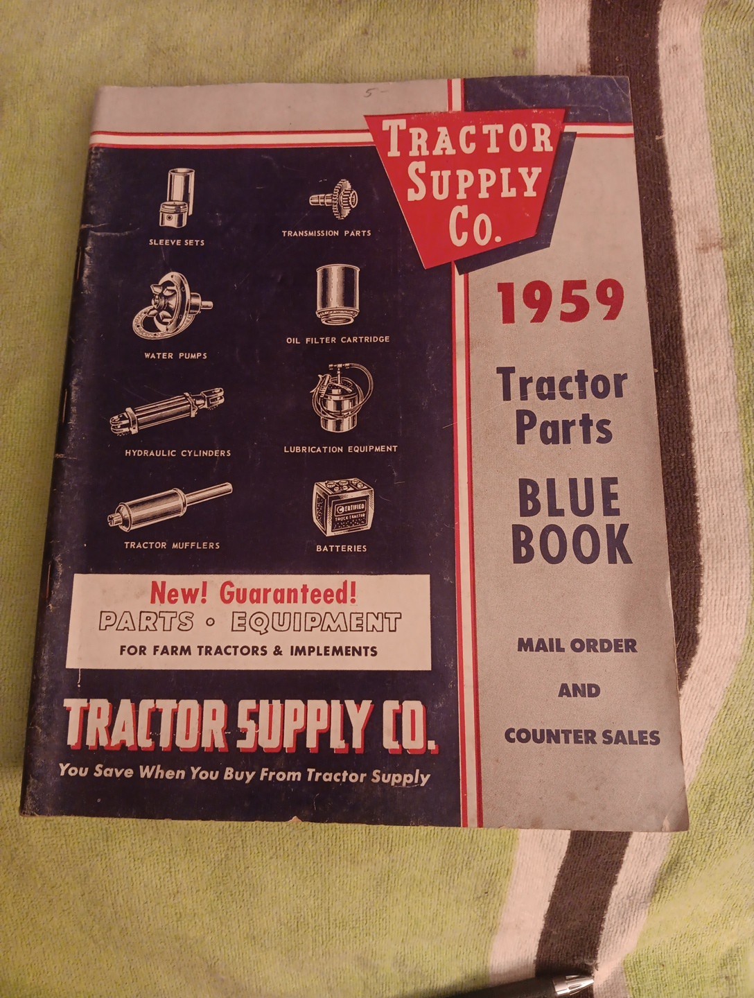 1959 Tractor SUPPLY COMPANY PART GUIDE Blue BOOK Agricultural Machinery Magazine