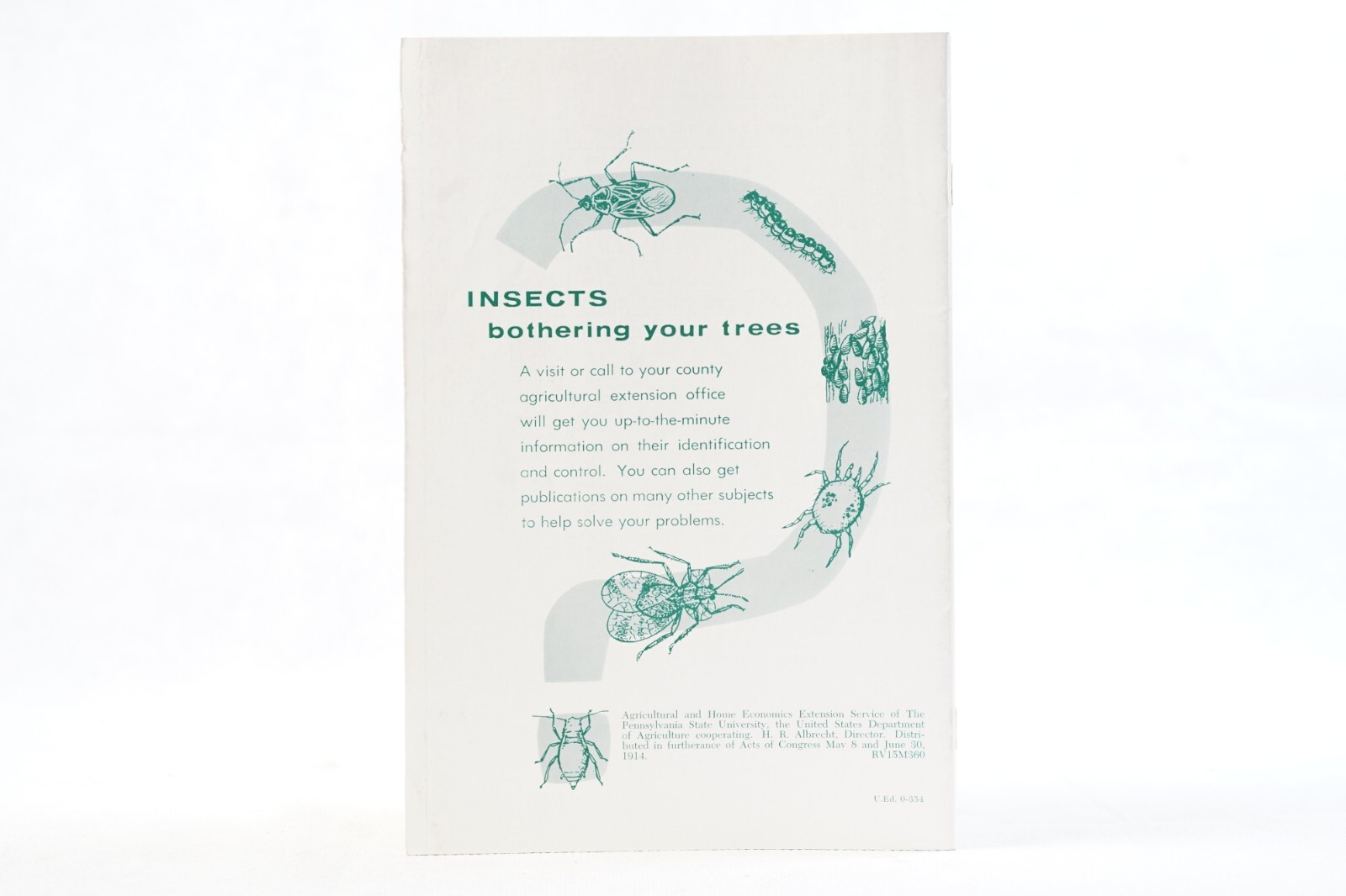 Vintage PA State University Insect Pests Deciduous Shade Trees Agricultural 427