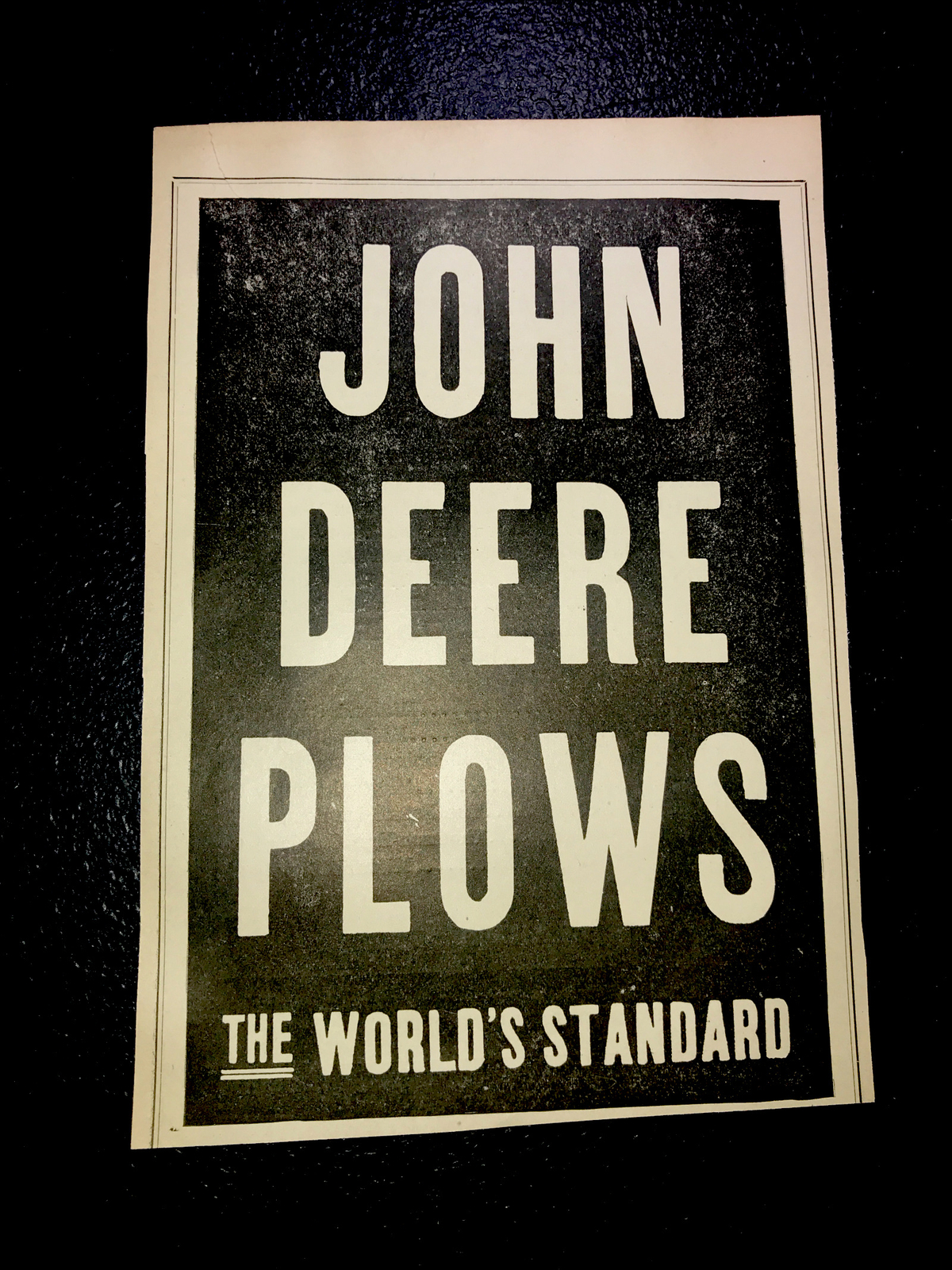 1908 John Deere Plows Farm Advertising