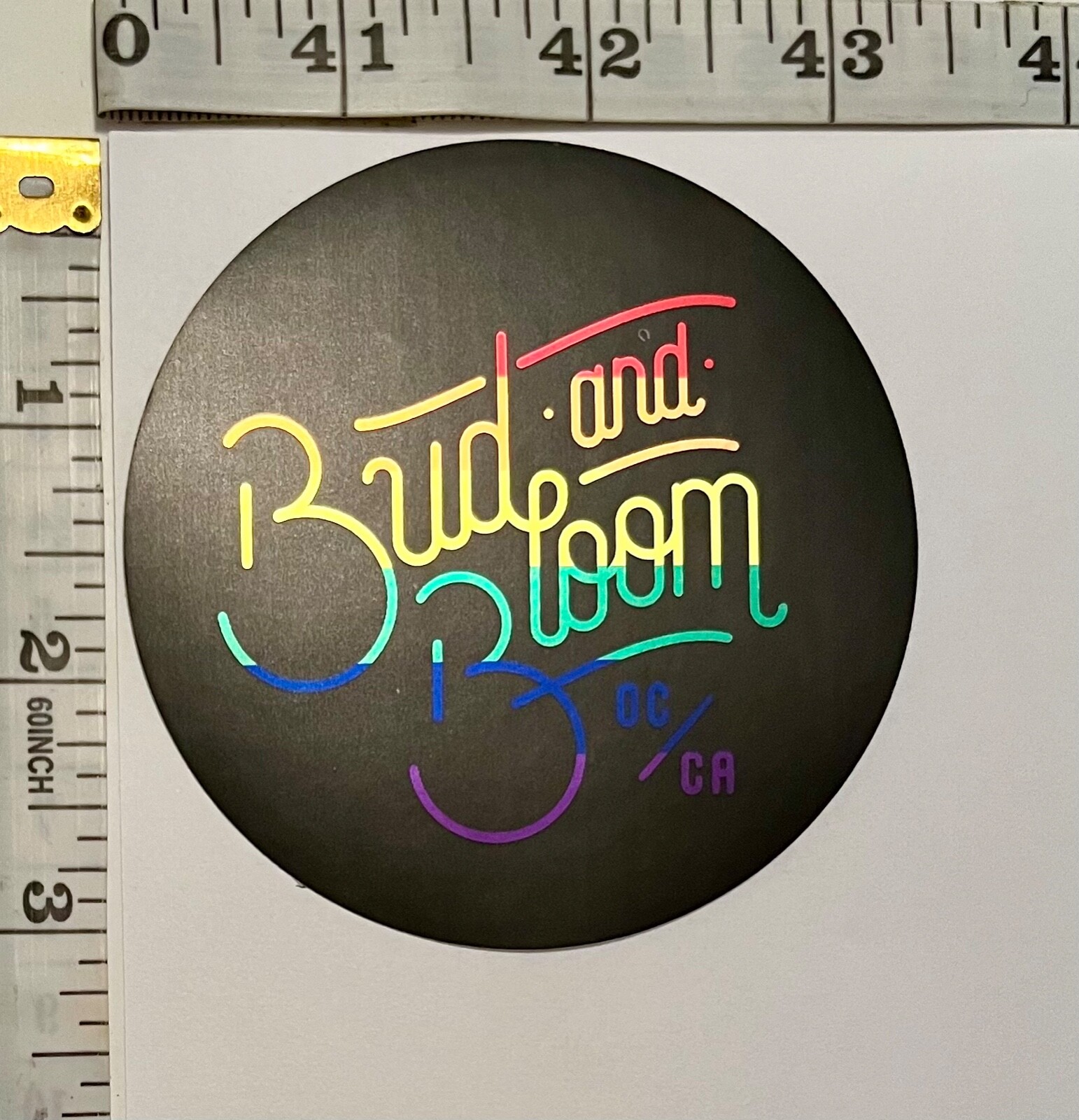 Bud and Bloom Vinyl Sticker – Oregon, USA Cannabis Industry Advertisement