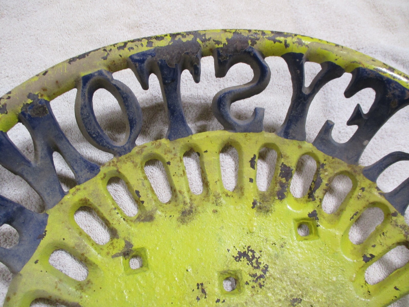 Vintage Keystone Cast Iron Tractor Seat Antique Farm