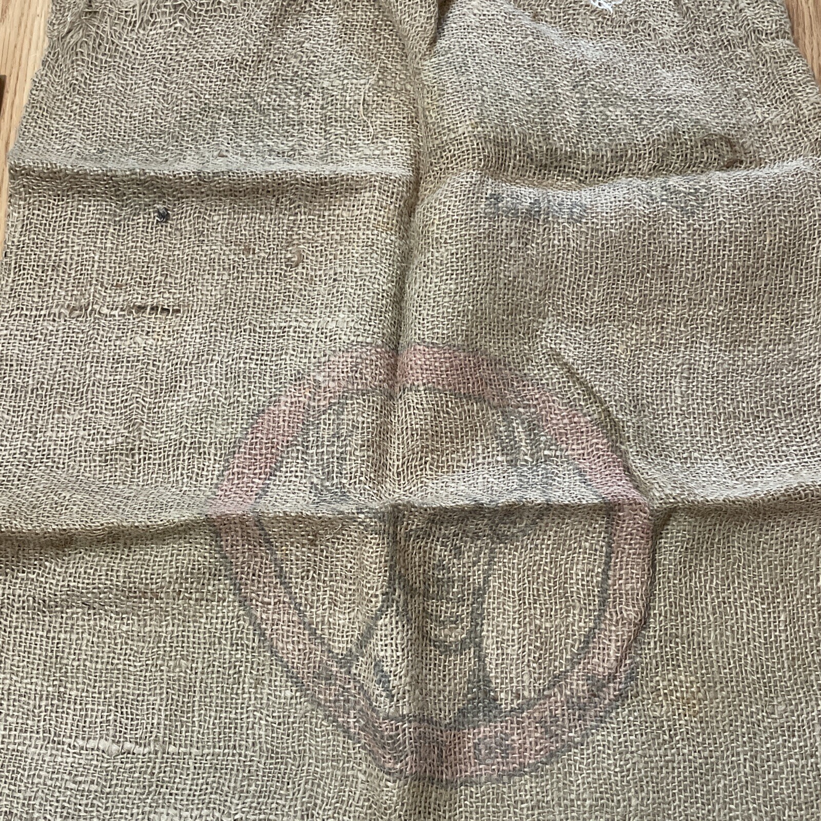Old AD pine tree potatoes burlap sack Antigo Wisconsin deer rustic country decor