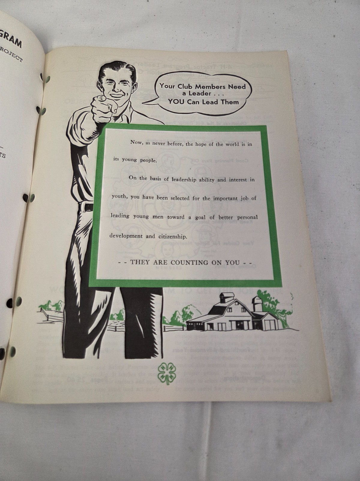 1963 4H Tractor Care And Safety Program Manual Book Leaders Manual