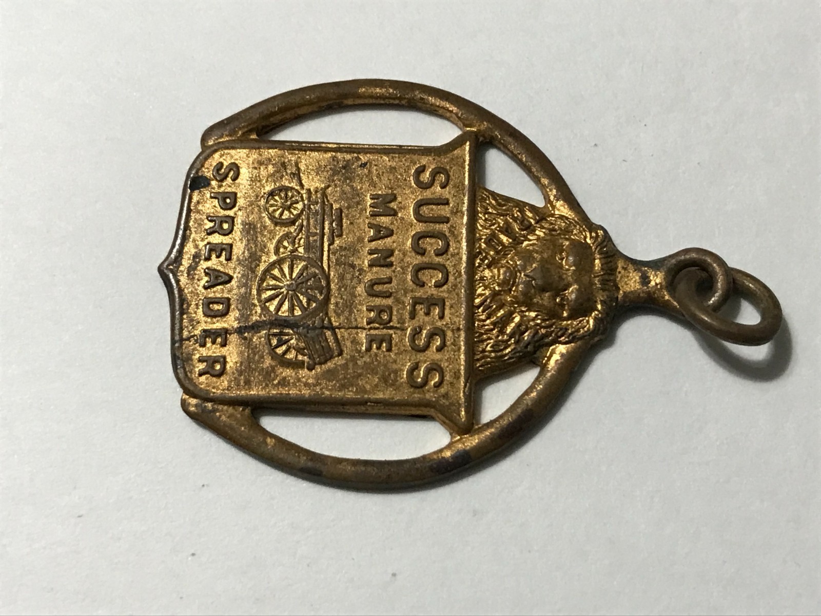 The Success Manure Spreader Kemp & Burpee Syracuse NY Advertising Watch Fob RJ96