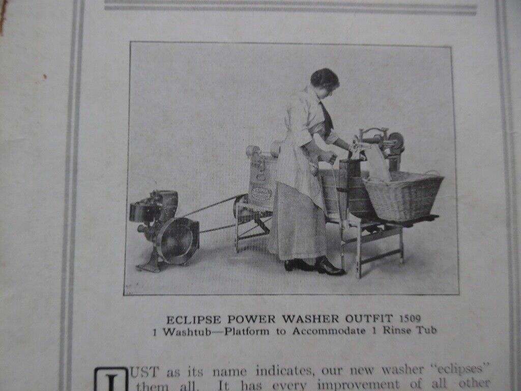 1914 Fairbanks Morse Eclipse Power Washer Bulletin Brochure Engines Vintage ORIG