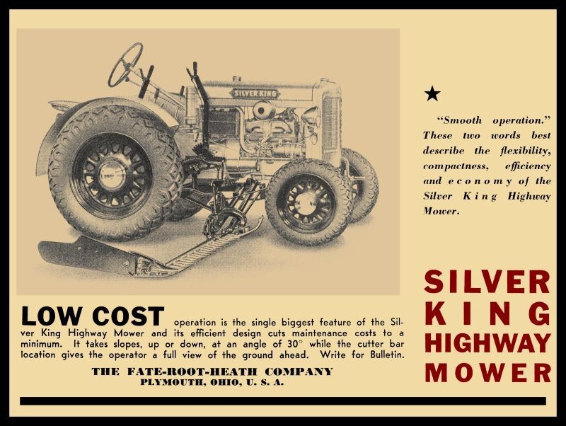 1935 Silver King Tractor w. Highway Mower Unit NEW Metal Sign: 12×16&Prime; Ships Free