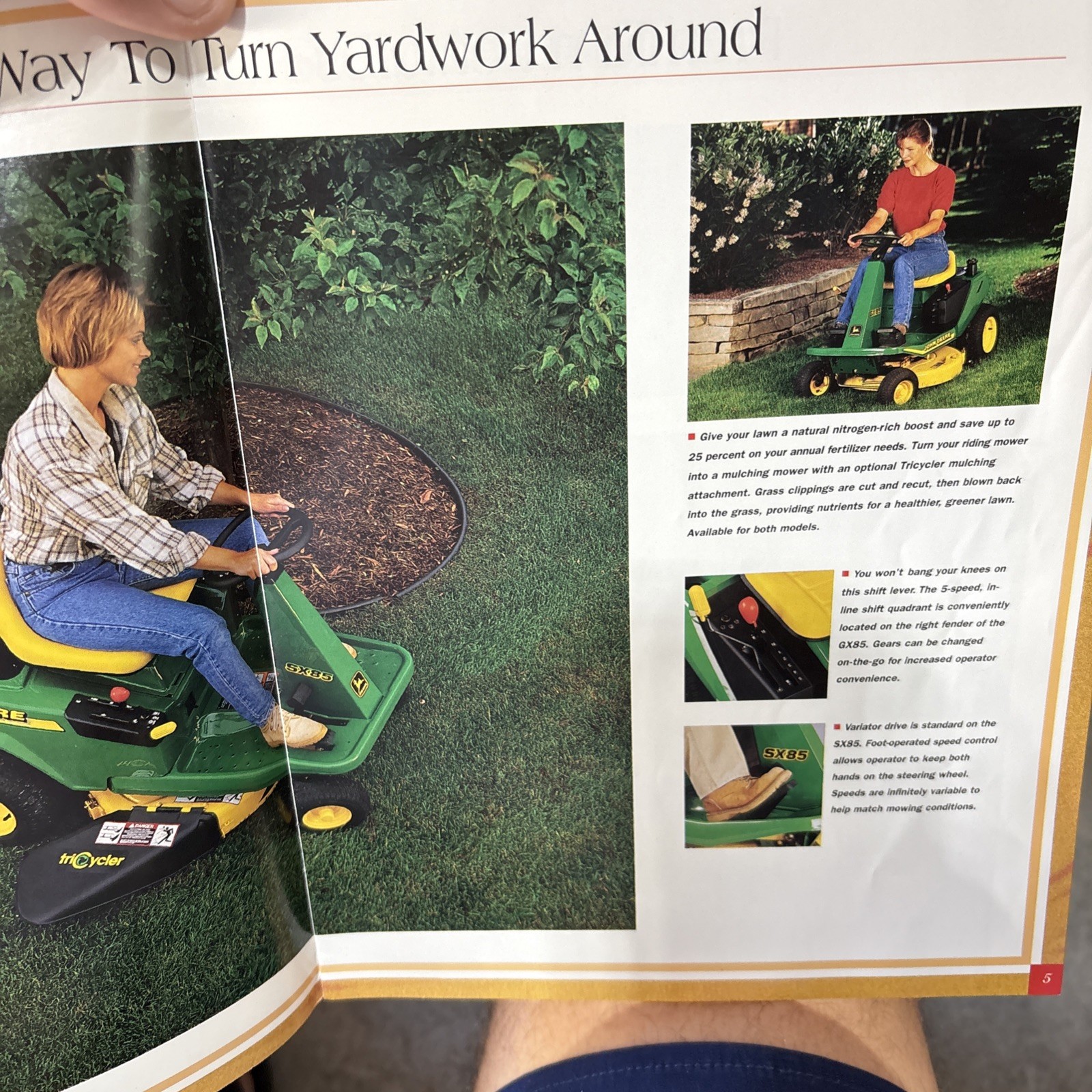 John Deere Lawn Tractor Front Mower Walk Behinds for 1996 Brochure FCCA