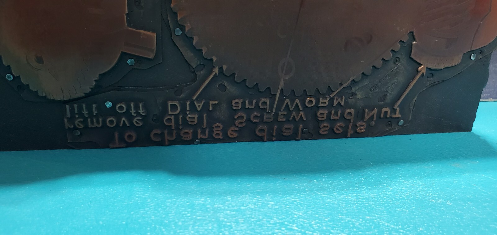 Vintage P.E. CHAPMAN Electric Gears Cogs St Louis Copper PRINTING PLATE Block