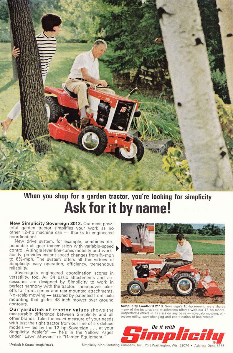 1968 Simplicity Sovereign 3012 Vintage Print Ad