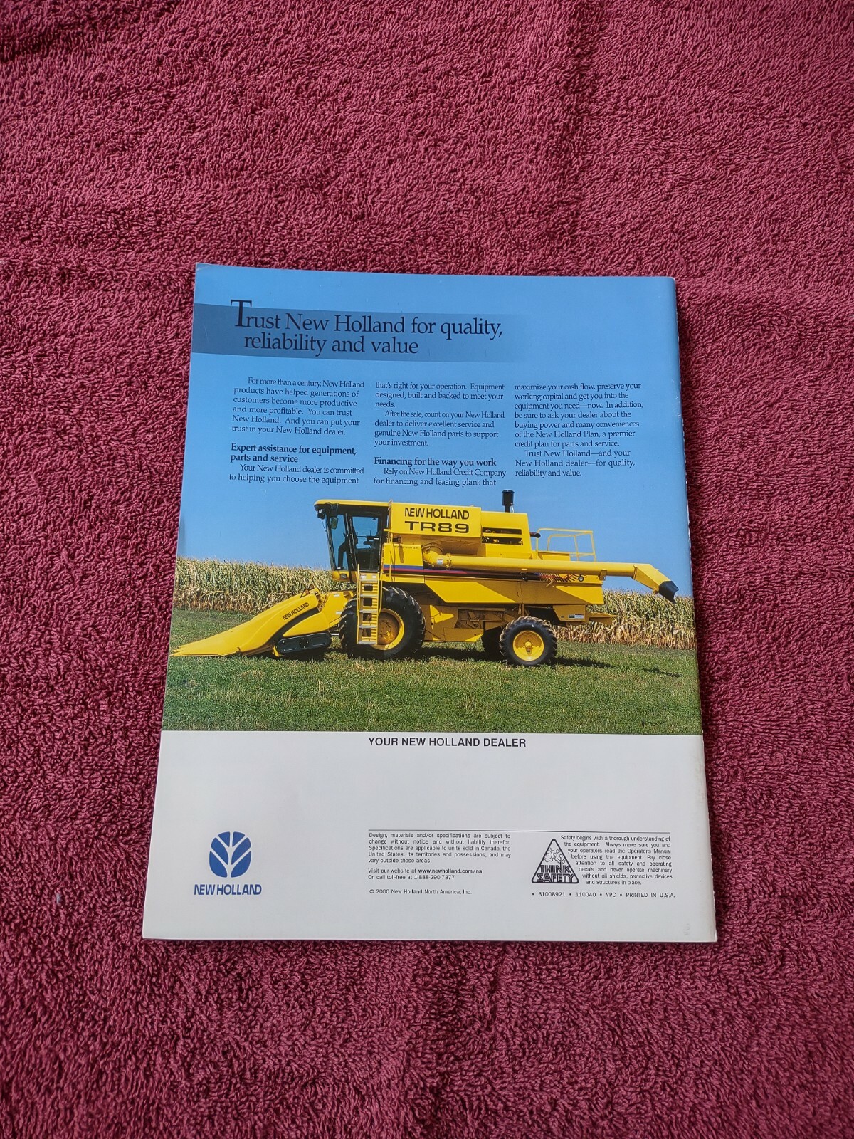 New Holland Brochure Tr89 Tr99. Advertising. Literature