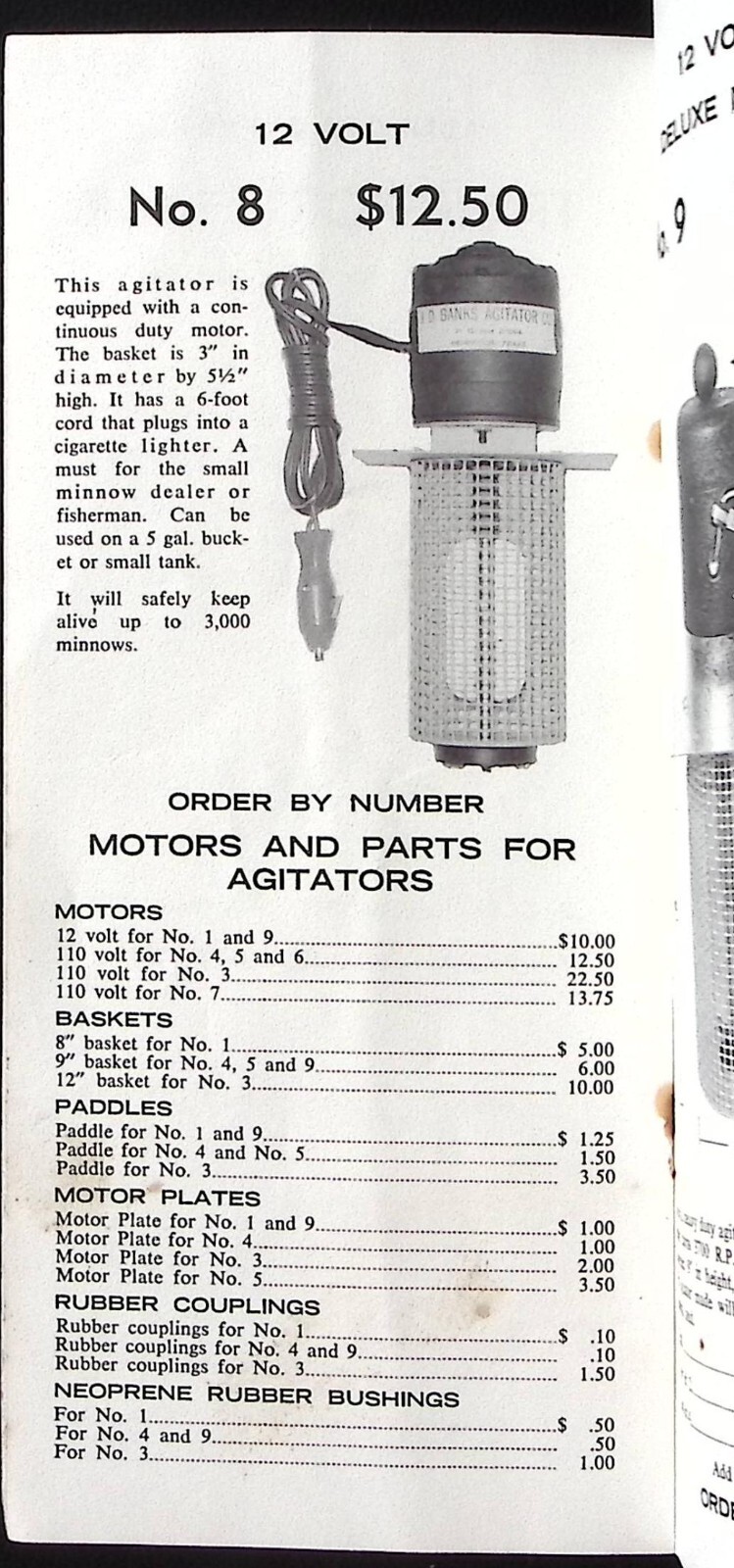 VINTAGE CRESSON TX J.D. BANKS AGITATOR CO PRODUCT CATALOG MINNOW SUPPLIES Z1264