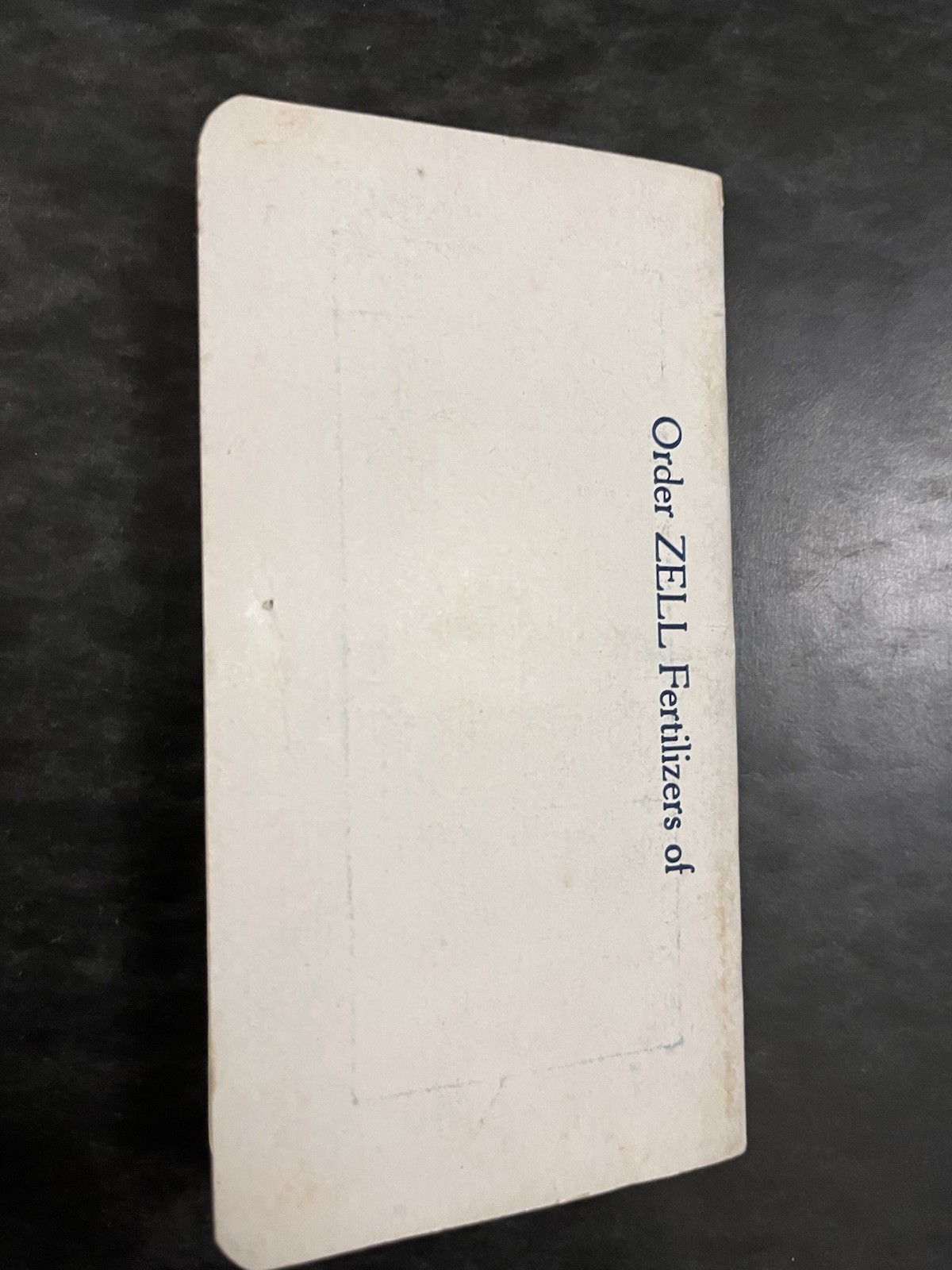 ZELL Fertilizers 1920 Advertising Pocket Notebook Buffalo Baltimore Philadelphia