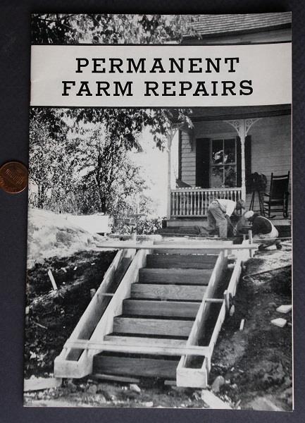 1938 Portland Cement Assoc Permanent Farm Repairs Booklet Dairy Barns Bullpens +