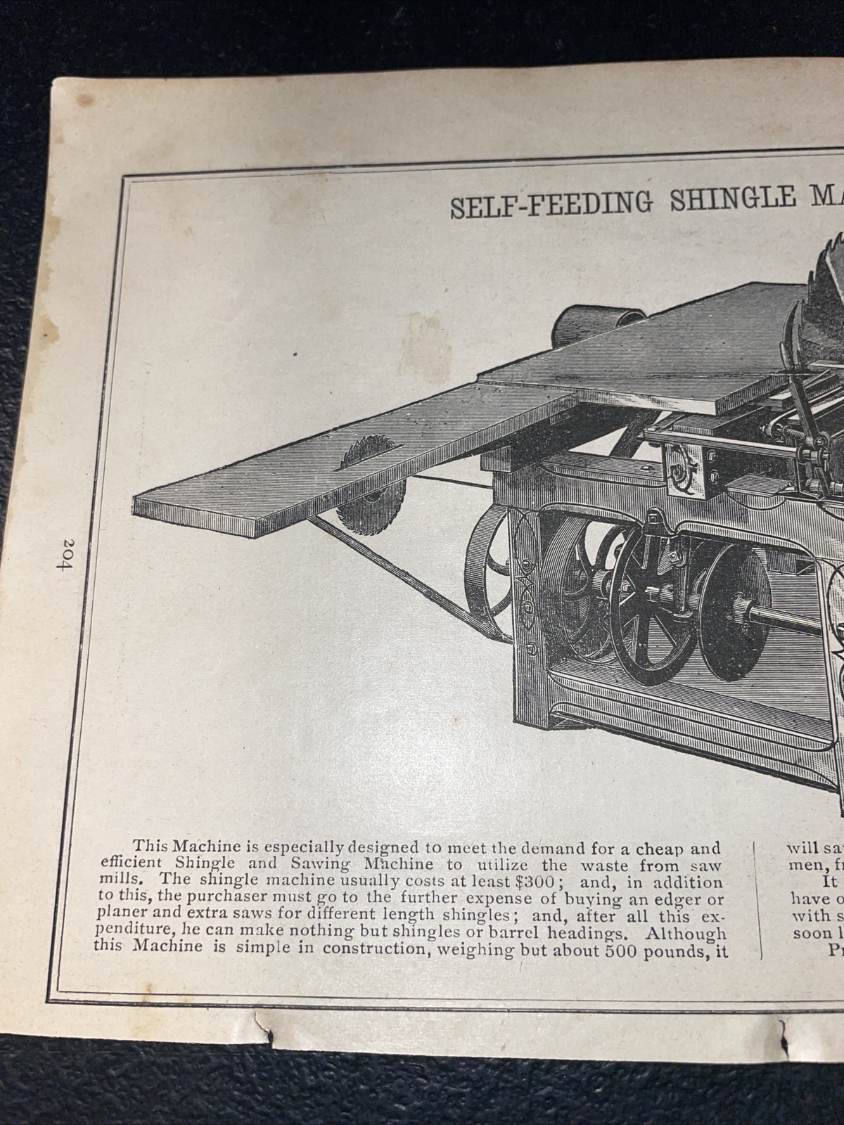 1891 Baldwin – Self Feeding Shingle Machine – Farm Advertising – New Orleans