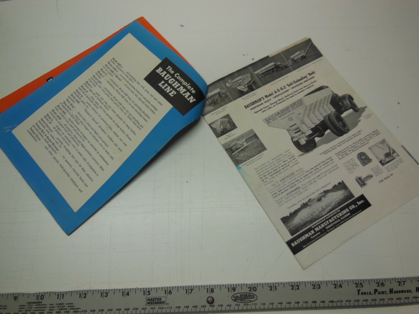 Vintage Harvest-All Parts/Assembly Book & Baughman Farm Equipment Fliers