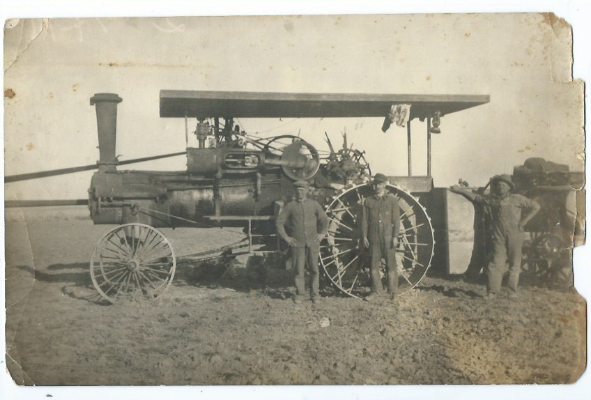 11&Prime;x7&Prime; FANTASTIC vtg STEAM TRACTOR photo FARM Saw Mills Plow Engines Michigan +5