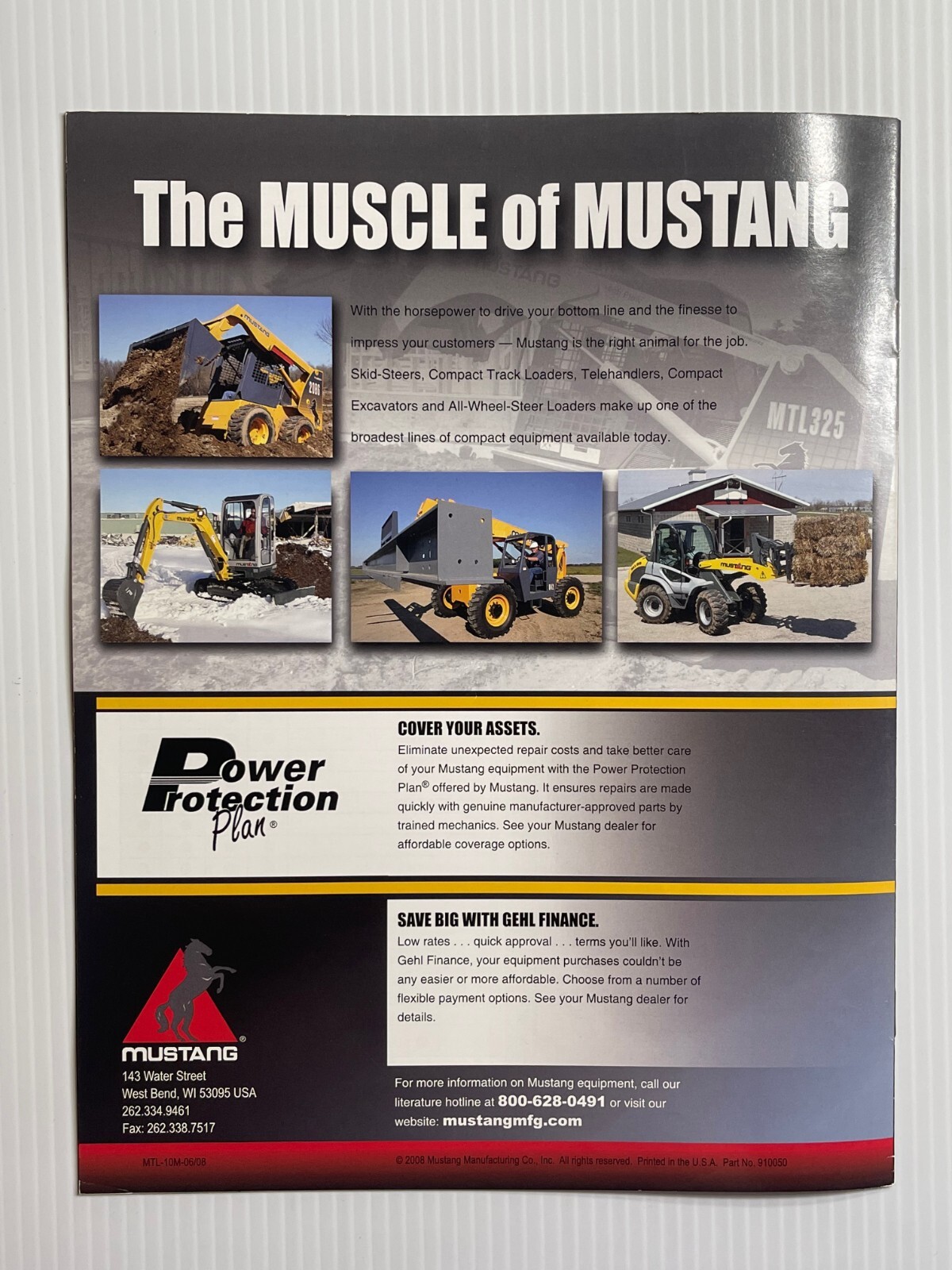 Mustang Track Loaders Sales Brochure *2008* (Showroom Book) *MTL312 – MTL325*
