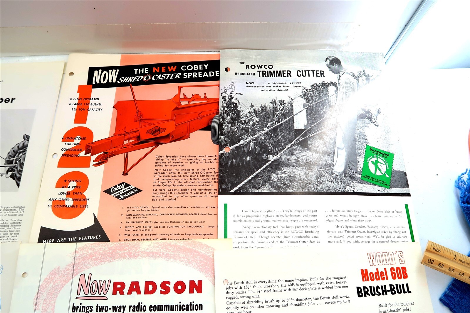 x21 Vintage 1950&rsquo;s – 1960&rsquo;s MIXED Brochures Tractors, Sprayers, Bailer, Cleaner