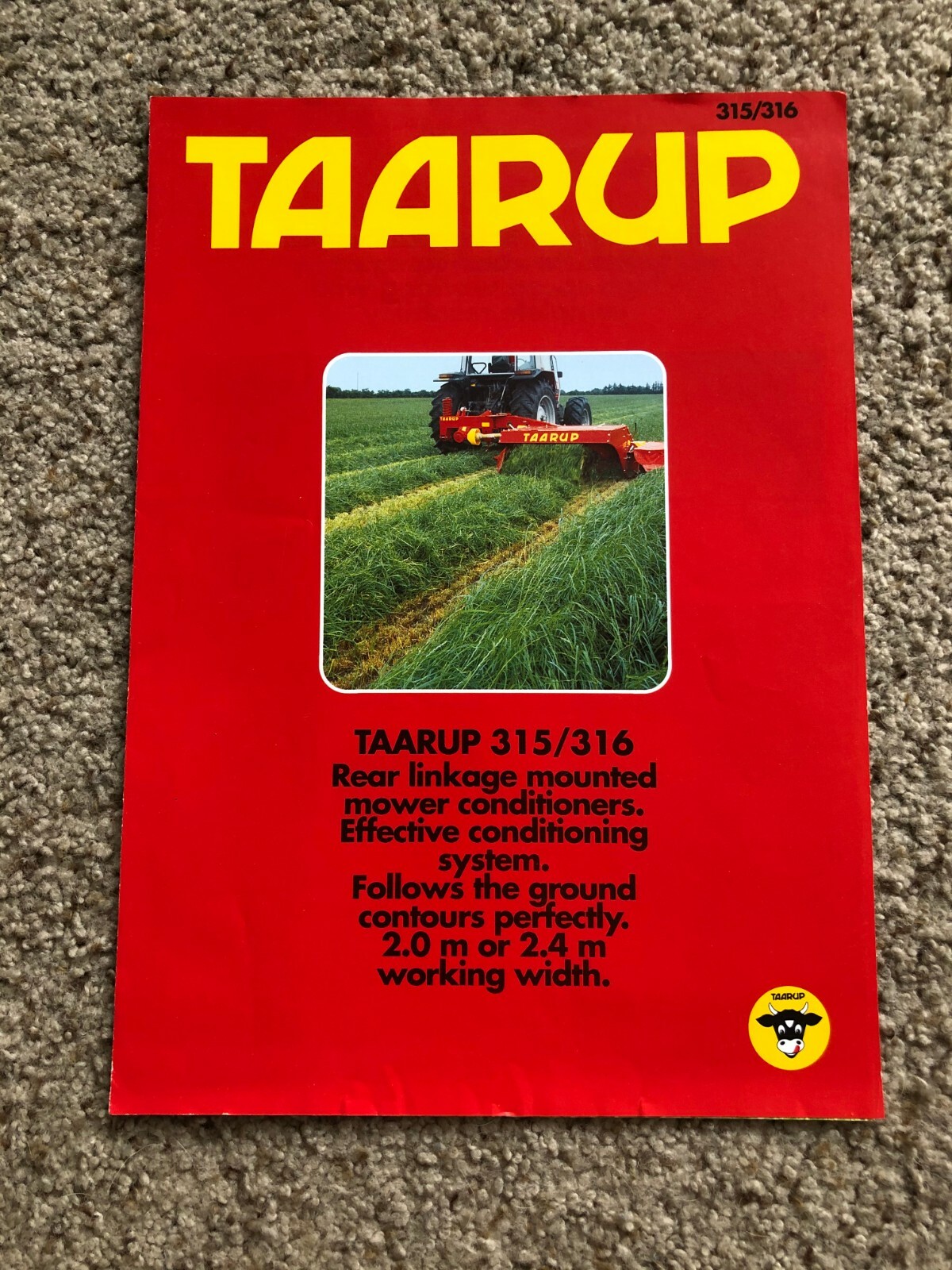 1970s Taarup farm mowers, original sales literature.
