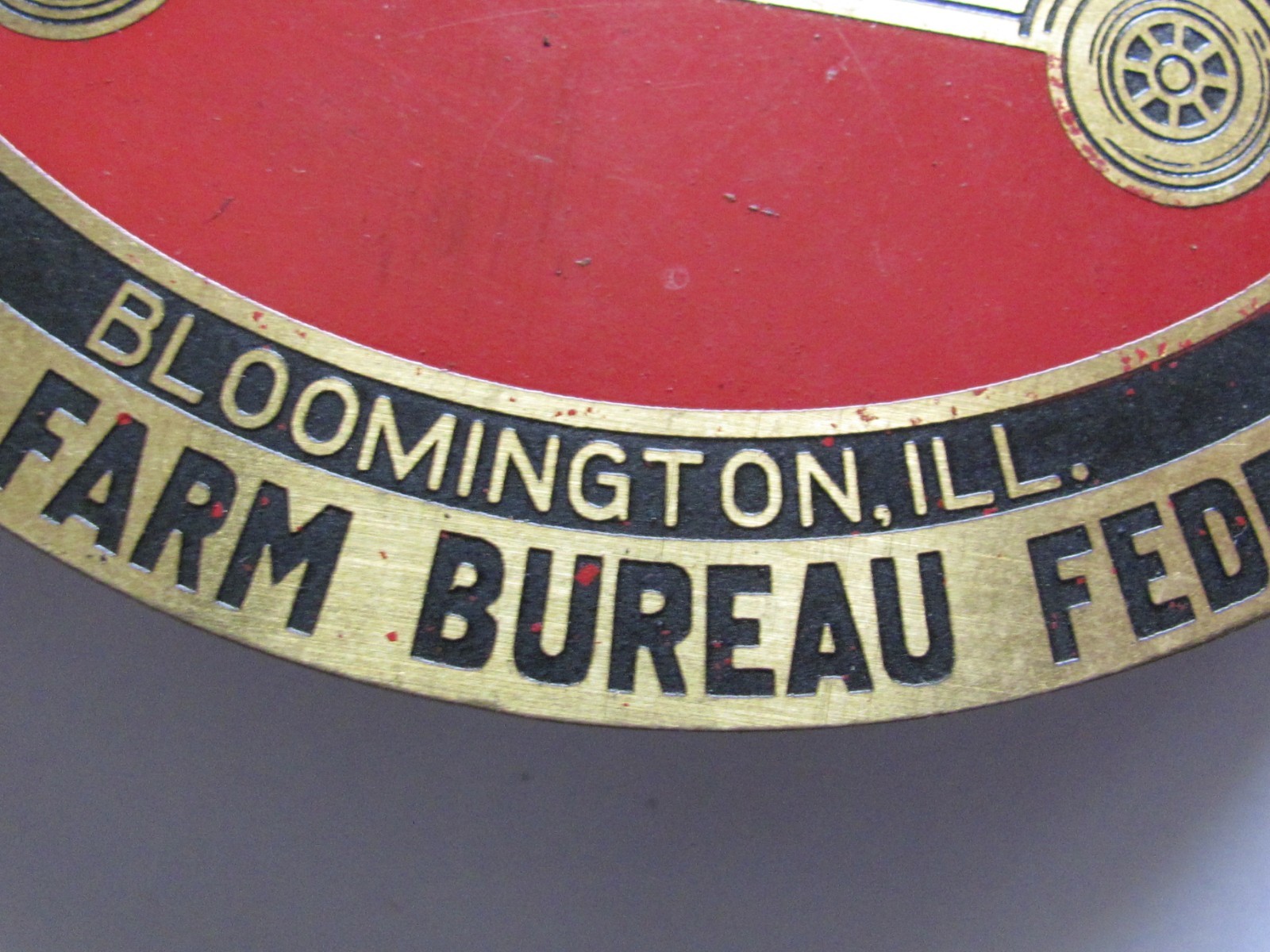 Old State Farm Insurance Indiana Farm Bureau Member Brass Plaque Sign Auto Car