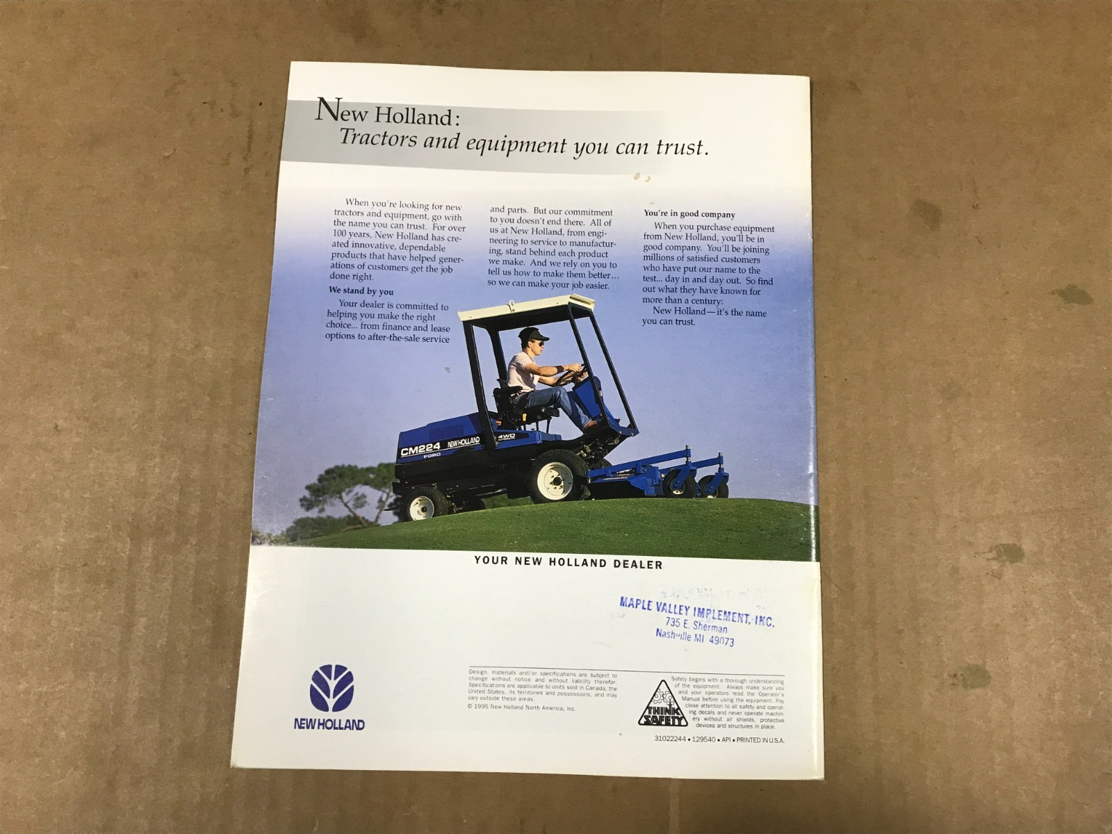 Vintage 1995 New Holland Commercial Front Mowers CM222/CM224/CM272