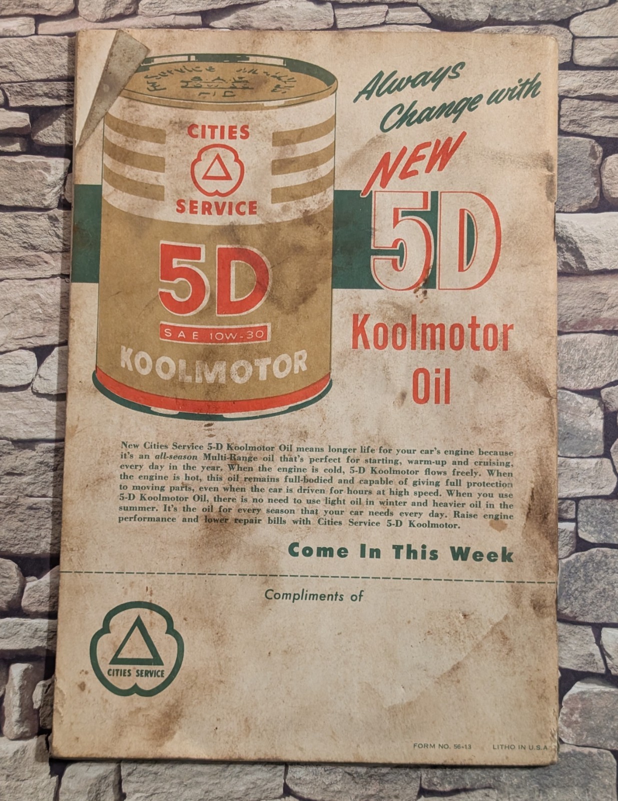 Vtg 1956 Farm Book & Almanac – Cities Service – 50s Tractor Gas Oil Agriculture