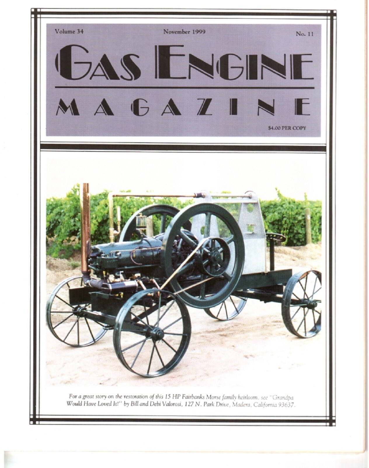 Schebler Model D Carburetor, 15 HP Fairbanks Morse Engine, Edwards Motor Co