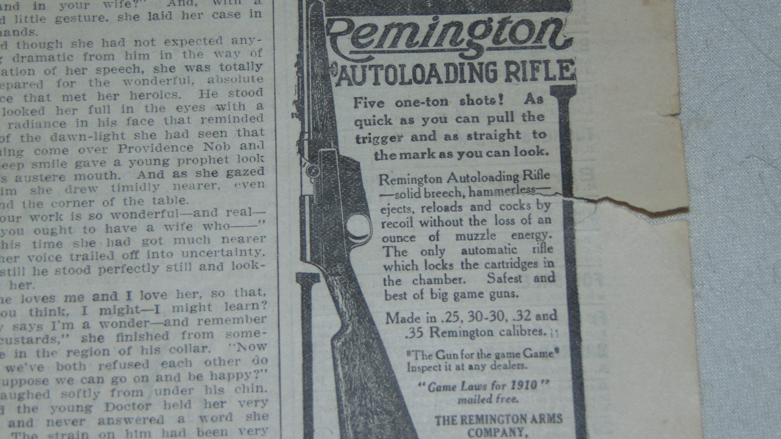 1911 REMINGTON AUTOLOADING RIFLE AND AVERY PLANTER AND OTHER ADVERTISING