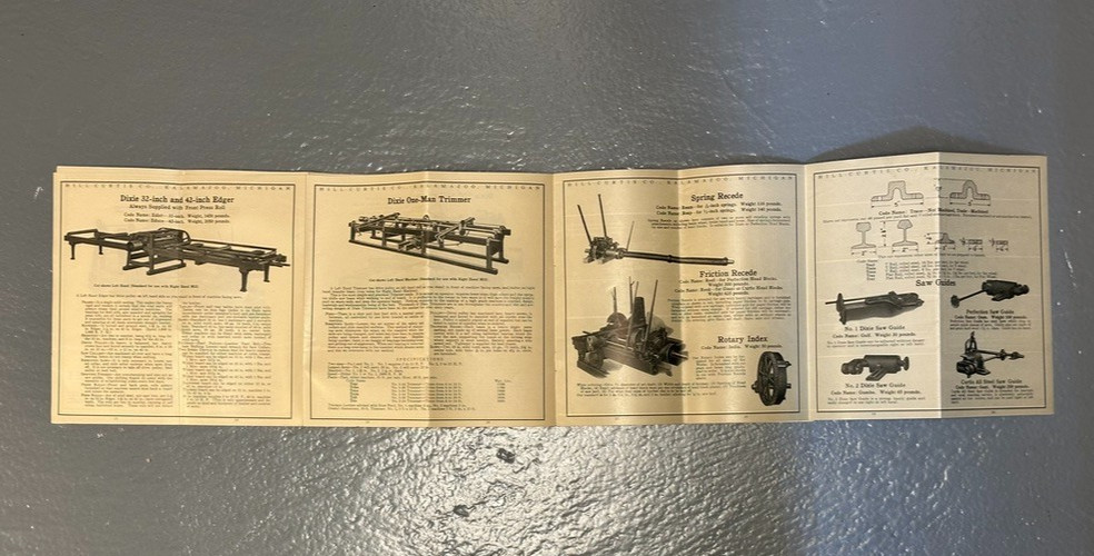 1920s Hill-Curtis Co Catalog 50 Saw Mill Machinery Lumber Timber Tool MI Antique