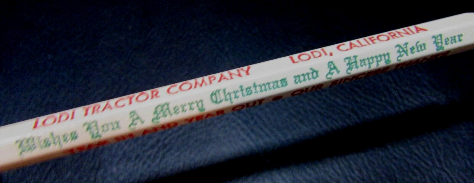 New Vintage Lodi CA Tractor Company California Old White Wood Advertising Pencil