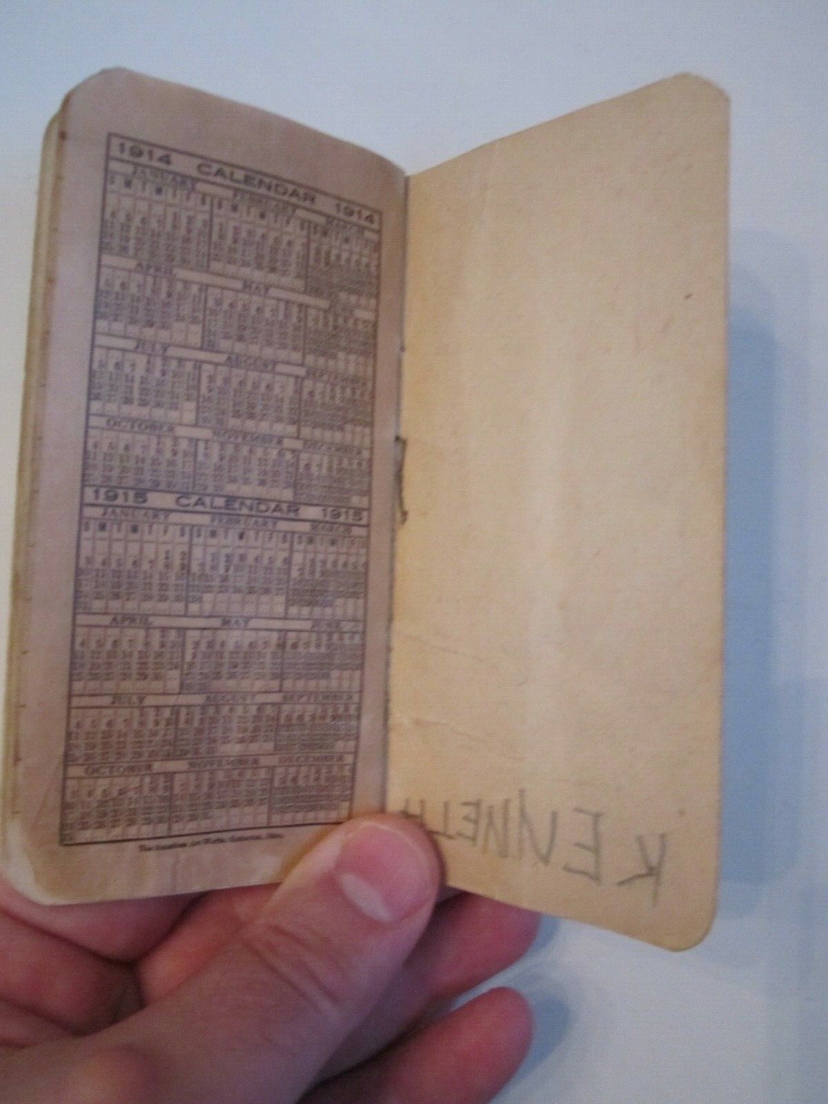 1914 NISSLEY CREAMERY COMPANY BOOKLET – NOTE PAD WITH CALENDARS – BBA-30