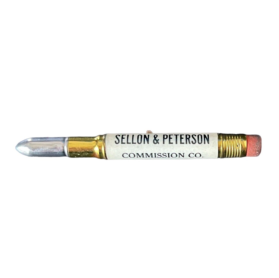 Vtg Sellon & Peterson Commission Co LiveStock Bullet Pencil Sioux City IA EUC