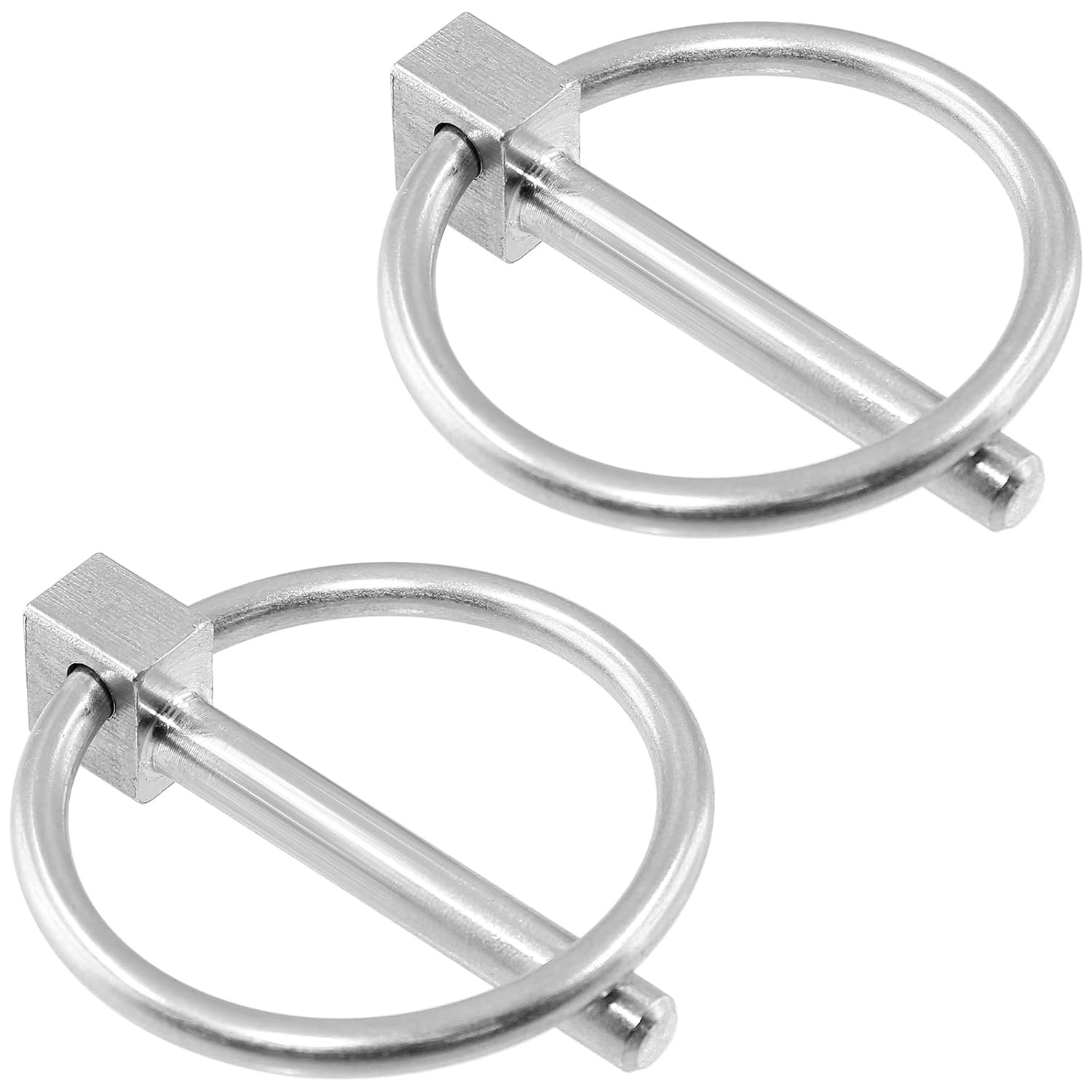 2 Pcs Heavy Duty Lynch Pin, Stainless Steel 3/16&Prime; X 1-1/4&Prime; Linch Pin with Ring f